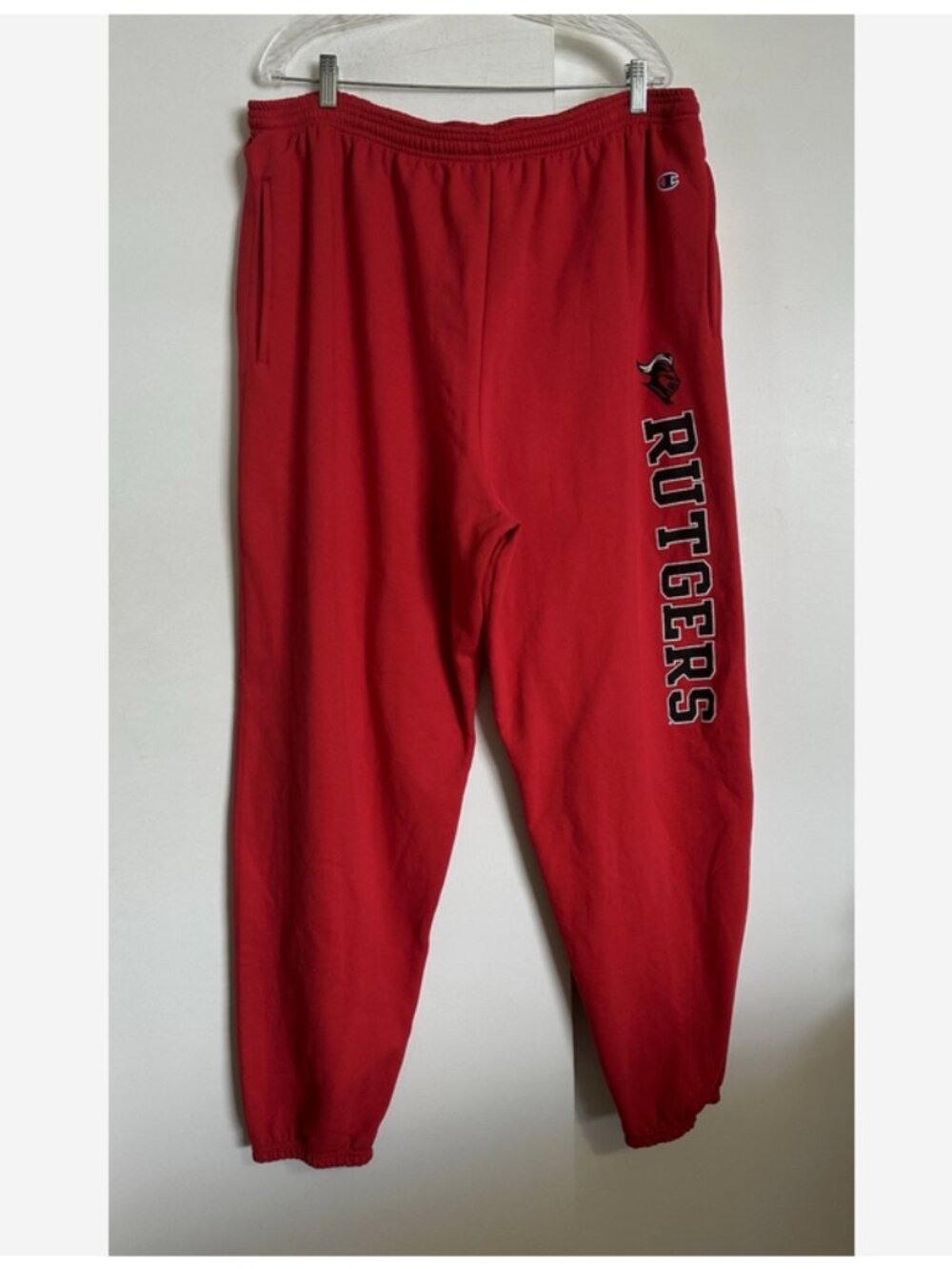 RUTGERS Scarlet Knights Red Champion Sweatpants NWT Mens 2XL 40x35
